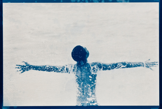 these wild ecstasies (for A Siskin), 2010, 14.5 x 22 inches, waxed cyanotype